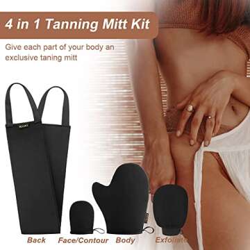 EVYTTA 4 in 1 Self Tanning Mitt Applicator Kit, Perfect for Effortless Sunless Tanning