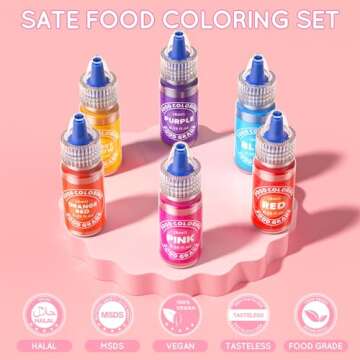 Rich 33 Food Colors - Vibrant Food Dye Set for Baking
