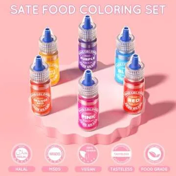 Rich 33 Food Colors - Vibrant Food Dye Set for Baking