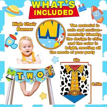 Two Infinity and Beyond Birthday Decorations for 2nd Birthday