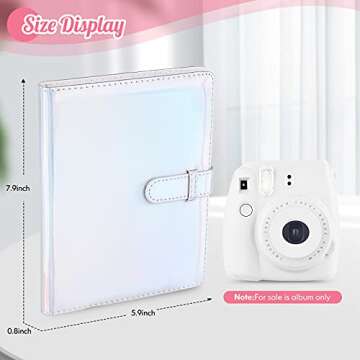 Ablus 128 Pockets Mini Photo Album for Fujifilm Instax Mini Camera, Polaroid Snap, Z2300, SocialMati...