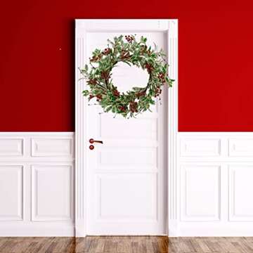 WreathDream Artificial Christmas Wreath for Front Doors