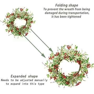 WreathDream Artificial Christmas Wreath for Front Doors