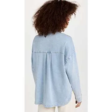 Z SUPPLY Women’s Knit Denim Jacket - Washed Indigo