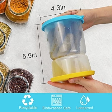 SOPHICO Pickle and Olives Jar with Leak-proof Strainer