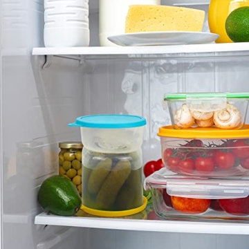 SOPHICO Pickle and Olives Jar with Leak-proof Strainer