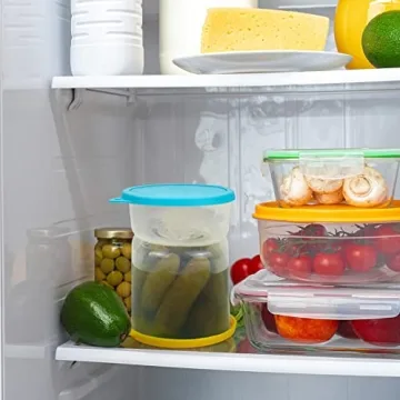 SOPHICO Pickle and Olives Jar with Leak-proof Strainer