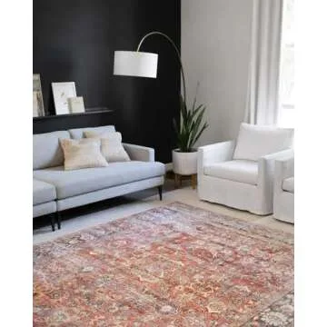 Loloi Layla Collection, LAY-02, Spice/Marine, 3'-6" x 5'-6", .13" Thick, Accent Rug, Soft, Durable, ...