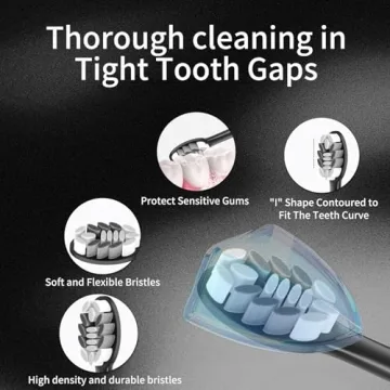 Seapeoa Electric Toothbrush - 10 Heads, Sonic Cleaning & Travel Case