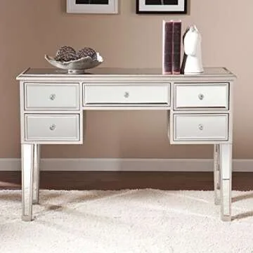 Chic Furniture HotSpot Mirage Mirrored Console with 5 Drawers