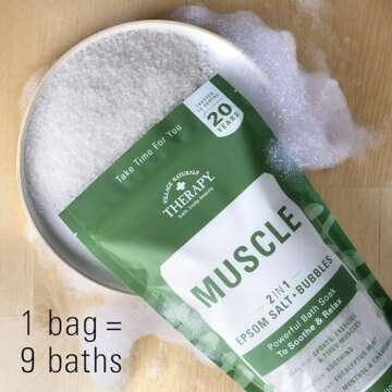 Village Naturals Muscle Soak 2in1 Epsom Salt - 36 oz