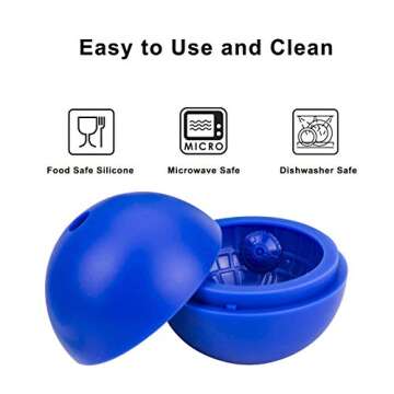 Death Star Ice Cube Mold 6 Pack Silicone Star Wars Ice Molds Sphere Big Ice Ball Maker for Whiskey, Bourbon and Cola (6)