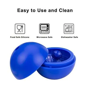 Death Star Ice Cube Mold 6 Pack Silicone Star Wars Ice Molds Sphere Big Ice Ball Maker for Whiskey, Bourbon and Cola (6)