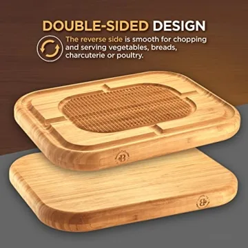 Large Meat Carving Board with Juice Groove for Serving