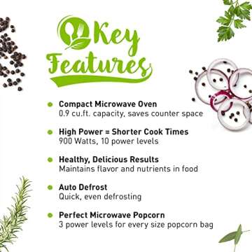 Panasonic NN-SB458S Compact Microwave, 0.9 cft, Stainless Steel