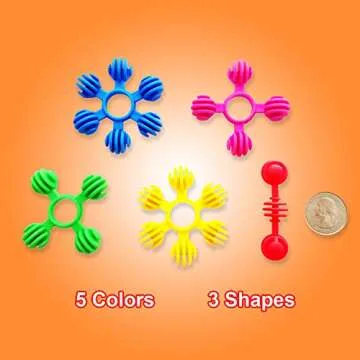 Skoolzy Rainbow Star Flex Toys - STEM Building Blocks for Kids