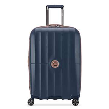 DELSEY PARIS St. Tropez Hardside Expandable Luggage with Spinner Wheels, Navy, 3 Piece Set (21/24/28)