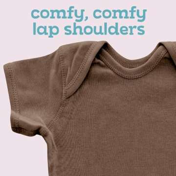 Apericots Super Soft Cotton Blank Plain Comfy Baby Short Sleeve Bodysuit Brown 12 Months