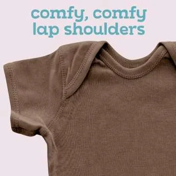 Apericots Super Soft Cotton Blank Plain Comfy Baby Short Sleeve Bodysuit Brown 12 Months