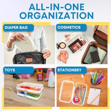 Tidy Pockets Clear Zipper Case - Perfect for Travel & Organization