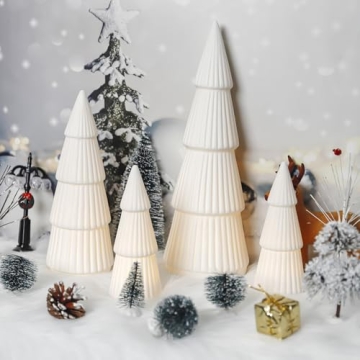 Ceramic Christmas Tree Set with Light for Holiday Elegance