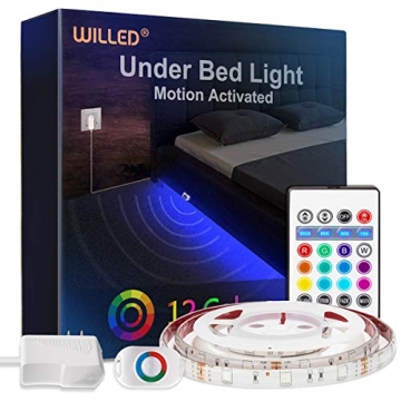 WILLED Under Bed Motion Sensor LED Strip Lights