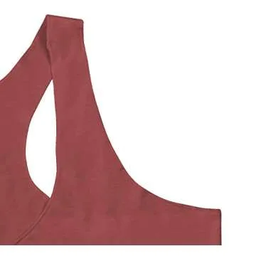 Wildflower Tank Tops Women Cute Flowers Graphic Tee Camis Loose Workout Yoga Muscle Tops(Red, XL)