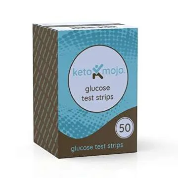 KETO-MOJO Blood Glucose Test Strips, Precision Sugar Measurement for Diabetics, Monitor Your Diabetes & Ketogenic Low Carb Diet and Nutritional Ketosis, 50 Strips Work only in Keto-MOJO Meters