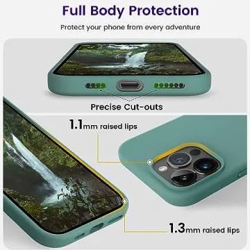 OTOFLY Designed for iPhone 14 Pro Max Phone Case, Silicone Shockproof Slim Thin Phone Case for iPhone 14 ProMax Case 6.7 inch (Pine Green)