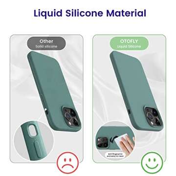 OTOFLY Designed for iPhone 14 Pro Max Phone Case, Silicone Shockproof Slim Thin Phone Case for iPhone 14 ProMax Case 6.7 inch (Pine Green)