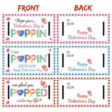 AYGXU 30pcs Valentines Day Gifts for Kids .Valentines Day Cards for Kids classroom School .Heart POP Bracelets.Valentine's Classroom Exchange Cards and Kids Party Favors.Valentines goody bag filler.