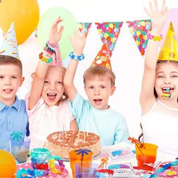 AYGXU 30pcs Valentines Day Gifts for Kids .Valentines Day Cards for Kids classroom School .Heart POP Bracelets.Valentine's Classroom Exchange Cards and Kids Party Favors.Valentines goody bag filler.