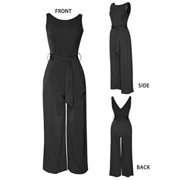 LILYIN Women’s Elegant Sleeveless Wide Leg Jumpsuit