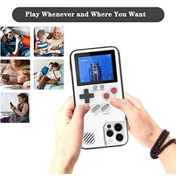 Autbye Gameboy Phone Case with 36 Retro Games for iPhone