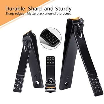 Manicure Set Pedicure Set Nail Clippers – Mifine 16 in 1 Stainless Steel Professional Pedicure Kit Nail Scissors Grooming kit with Black Leather Case