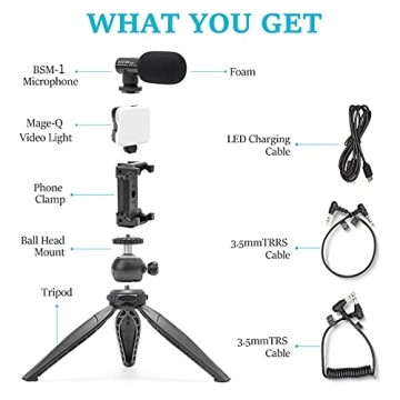 BESSDOMM Smartphone Video Kit for Vlogging and Streaming