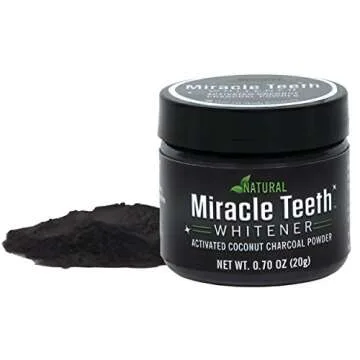 Ontel Miracle Teeth Whitener - Natural Coconut Charcoal for a Brighter Smile