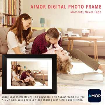 AEEZO Digital Picture Frame 10.1 Inch 1280x800 IPS Touch Screen WiFi Smart Digital Photo Frame with ...