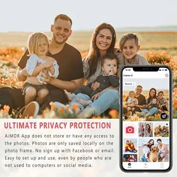 AEEZO WiFi Digital Picture Frame 10.1 Inch IPS Touch Screen