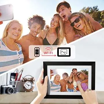 AEEZO WiFi Digital Picture Frame 10.1 Inch IPS Touch Screen