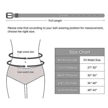 JASGOOD 4 Pack Leather Skinny Women Belts with Gold Buckle