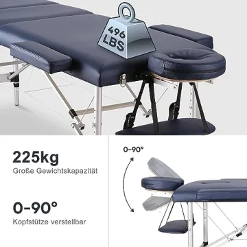 Adjustable Portable Massage Table with Aluminum Legs - CHRUN