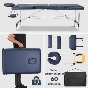 Adjustable Portable Massage Table with Aluminum Legs - CHRUN