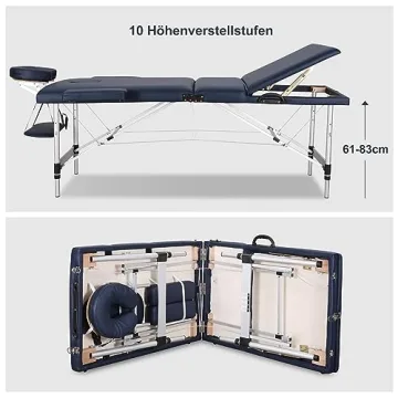 Adjustable Portable Massage Table with Aluminum Legs - CHRUN