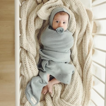 Organic Cotton Baby Swaddle Blanket Ideal for Infants