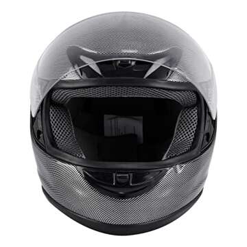 XFMT DOT Adult Motorcycle Flip Up Full Face Helmet Street Dirt Bike ATV Helmets (Carbon Fiber, X-Large)