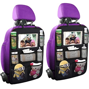 ONE PIX Backseat Car Organizer Mats with Tablet Holder for Kids and Travel Essentials
