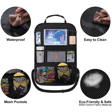 ONE PIX Backseat Organizer with Tablet Holder for Families