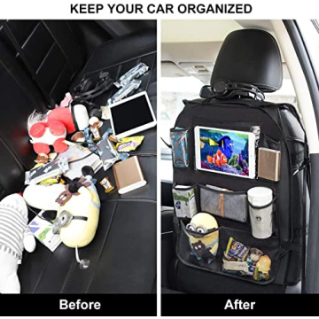 ONE PIX Backseat Organizer with Tablet Holder for Families