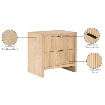 Art Deco Night Stand by Meridian Furniture - Unique & Elegant